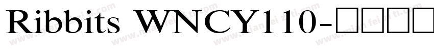 Ribbits WNCY110字体转换